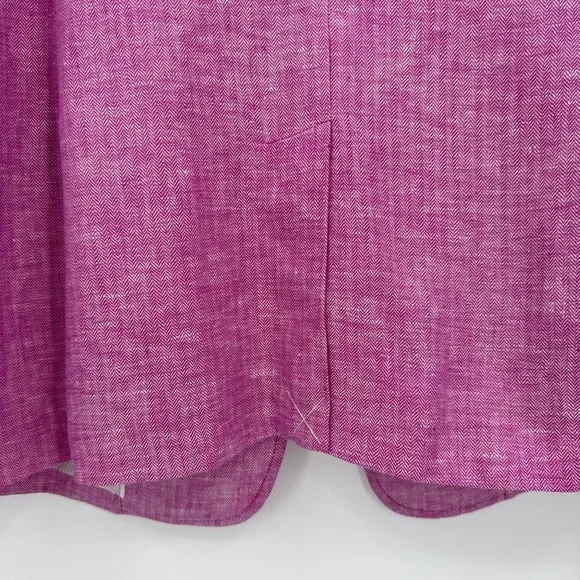 Talbots Plus Linen Herringbone Blazer Size 16W - Picture 10 of 11